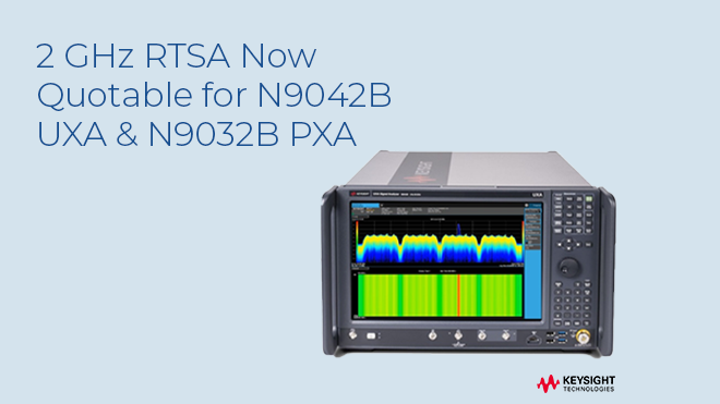 2 GHz RTSA Now Quotable for N9042B UXA & N9032B PXA