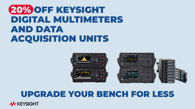20% off Keysight Digital Multimeters and Data Acquisition Units