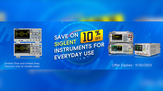 Save 10% on SIGLENT instruments
