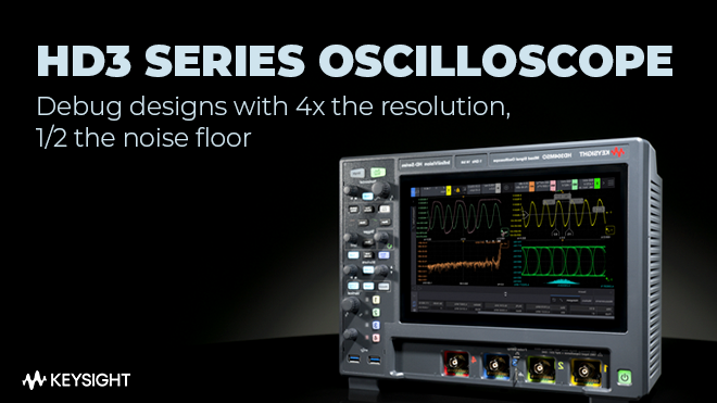 HD3 Series Oscilloscope - 7-in-1 instrument