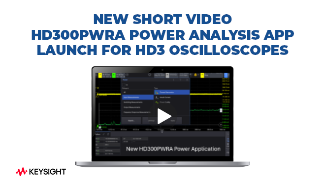 HD300PWRA Power Analysis App Launch for HD3 Oscilloscopes
